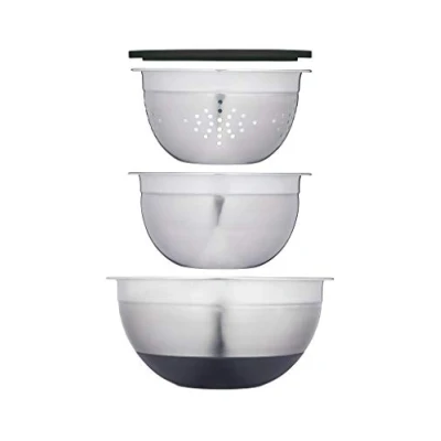 Imagen de MasterClass Mixing Bowl Set Smart Space Stainless Steel 3 Piece
