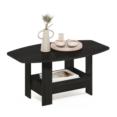 Imagen de Furinno Simple Design Mesa de Centro con Compartimento Almacenamiento, Madera ingeniería, Expreso, 54,61 x 90 cm