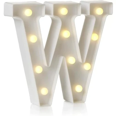Imagen de Letrero LED de letras y números del alfabeto, lámpara decorativa para el hogar, fiesta cumpleaños, eventos, luces nocturnas, 22 cm (ancho)
