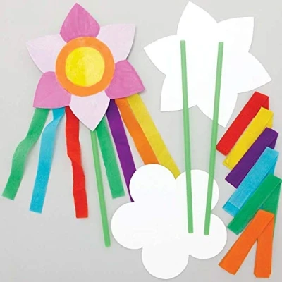 Imagen de Baker Ross Varitas Mágicas de Flores Paquete 8, Manualidades para Niños (AX878)