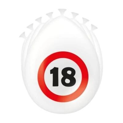 Imagen de PD Party 7032402 Globos de Decoración para Fiestas Temática Especial Celebración Traffic Sign 18, Paquete 8, Multicolor, 30cm Longitud x Ancho Altura