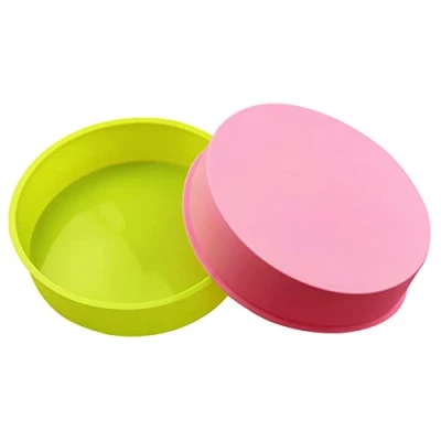Imagen de SUNSK Molde de Silicona para Tartas Moldes Redondos 8 Pulgadas Antiadherente Quiche Silicone Cake Molds Hornear Pasteles y Repostería 2 Piezas