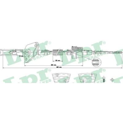 Imagen de LPR C0565C Cable de Embrague FIAT: 500 Hatchback