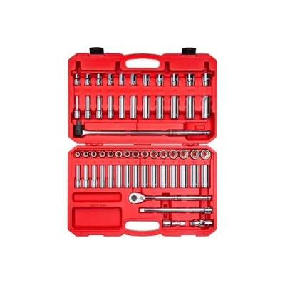 Imagen de TEKTON SKT25301 Juego de llaves vaso y trinquete 6 puntos 1/2 pulgada, 57 piezas (3/8 1 10 24 mm)
