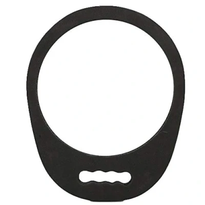 Imagen de Espejo De Esponja Peluquería, Tocador Escritorio Redondo Resistente Al Desgaste Portátil, Tocador, Salón Belleza Herramienta Cosmética Para El Hogar(negro)