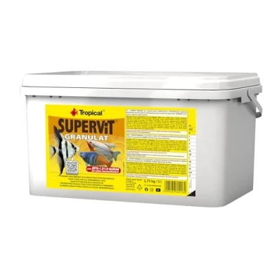Imagen de Tropical supervit granulado Premium Forro Principal para Todos los Peces Ornamentales, 1er Pack (1 x 5 l) Comida Mascotas, Natural, L, 5000