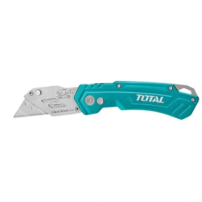 Imagen de TOTAL Navaja de Corte Profesional Longitud 180 mm Peso 165 g Incluye 6 Cuchillas Recambio Cocina Acero Inoxidable Ergonómico