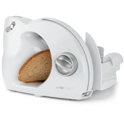 Imagen de Clatronic AS 2958 Cortafiambres, Corte Ajustable, 180 W, Color Blanco, plástico, 3 Velocidades, Plateado