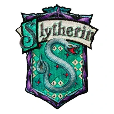 Imagen de Mono Quick Aplicaciones de Harry Potter Hogwarts, parche adhesivo para plancha, Gryffindor Slytherin Hufflepuff Ravenclaw (18066 Slytherin).