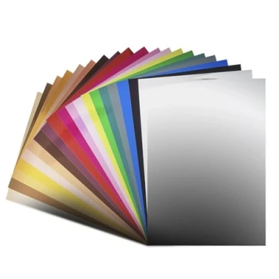 Imagen de Ideen mit Herz Cartulina de espejo, autoadhesiva, papel metálico, lámina adhesiva, para manualidades 20 hojas, DIN A4, 200 g/m² (colores vivos)