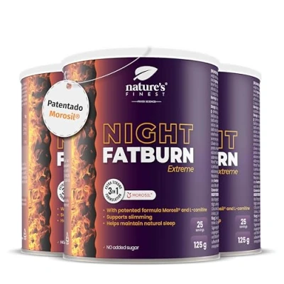 Imagen de Nature&#039;s Finest by Nutrisslim Night Fatburn Extreme 2in1 Quemagrasa Potente Noturna para Adelgazar Efectivo y Dormir Bien Con Morosil, L Carnitina Valeriana