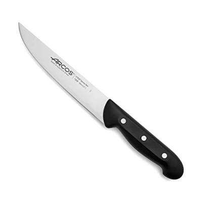 Imagen de Arcos Cuchillo Cocina Acero Inoxidable Nitrum y Hoja 180 mm. Utilidad Profesional. Mango ergonómico polioximetileno Pom. Serie Maitre. Color Negro.