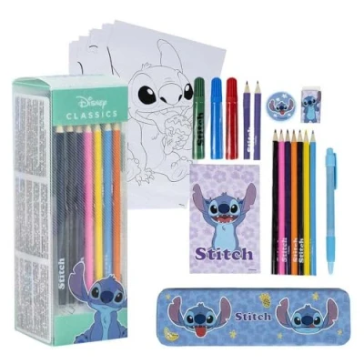 Imagen de Set de Papeleria Inspirado en Stitch Color Azul 11 x 24 9.5 cm Incluye Todo Lo Necesario para Colorear Producto Original Diseñado España