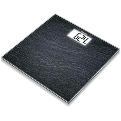 Imagen de Beurer GS 203 Pizarra Bascula de vidrio, 150 kg / 100 gr, LCD, apagado automatico, aviso sobrecarga, color gris