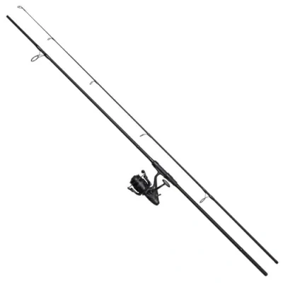 Imagen de DAM Charger Carp 10FS Combo, Caña y Carrete Pesca Agua Dulce Carpa, Fuerte Ligero Versátil, Negro Gris, 3.04m Moderadamente Rápida, Tamaño 5000