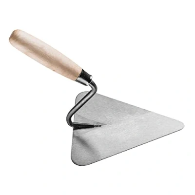 Imagen de HARDY Paleta Triangular Para Albañilería Enlucido Alisado Yeso Pegamento Herramientas Mango Construcción de Madera Renovación Trabajos Espátula Aplicar Tamaño 20 cm