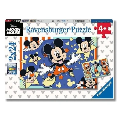Imagen de Ravensburger puzzle Disney: Mickey Mousse, 4 Años o Más, Puzles Niños Años, Rompecabezas Niños, Puzzle, Regalo Niño 2 Puzzles x 24 Piezas, Medida 26x18cm