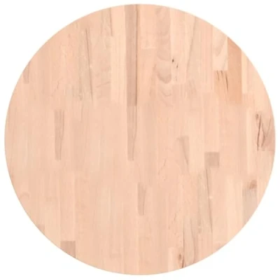 Imagen de vidaXL Tablero Redondo, Superficie de Mesa Auxiliar, Centro, Muebles Repuesto, Madera Maciza Haya Ø60X1,5 cm