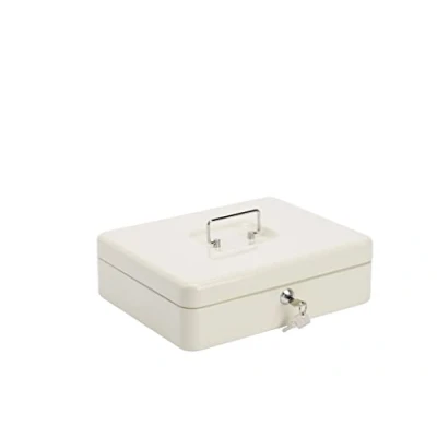 Imagen de BURG WÄCHTER Caja de caudales con cerradura llave y bandeja para dinero, Chapa acero, Money 5030, Gris claro