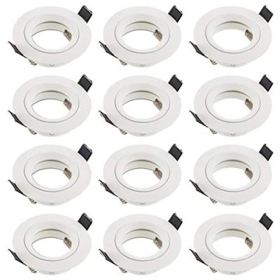 Imagen de SEBSON 12x Foco empotrable techo, redondo, aluminio, blanco, incl. GU10 casquillo (LED / Halógeno)