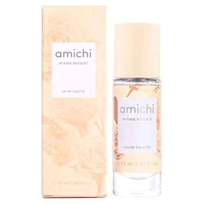 Imagen de AMICHI Intense Bouquet, Colonia Mujer, 12 ml, Formato Viaje en Spray, Perfume Eau de Toilette Femenina, Agua Fresca, Fragancia Dulce y Floral, Aroma Intenso Larga Duración