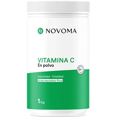 Imagen de Vitamina C Pura en Polvo 1 kg 100% Ácido L Ascórbico Ultra Fino Mejora el Sistema Inmunológico Envasado Francia Cuchara Medidora Incluida NOVOMA (ex Nutrivita)