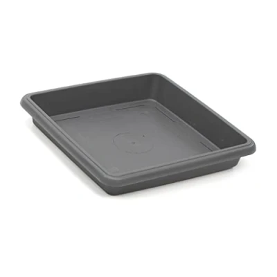 Imagen de Tildenet Gardenware FPSQS23 A Platillo Cuadrado para macetas de jardín, 26,5 cm, Color Antracita