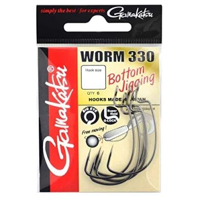 Imagen de Gamakatsu Worm 330 Bottom Jigging Anzuelos Tamaño 1/0 para dropshot