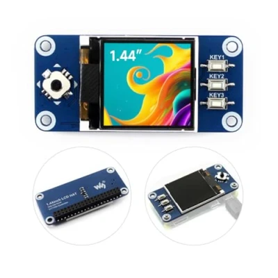 Imagen de Waveshare 1.44inch LCD Display Hat 128x128 Pixel SPI Interface Direct pluggable onto Raspberry Series Boards Examples for Pi/Arduino/STM32 Driver ST7735S