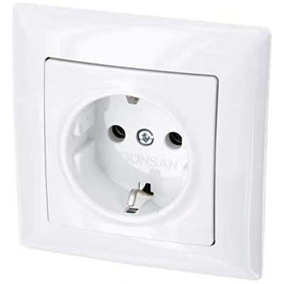 Imagen de Toma de empotrar, terminal enchufable, todo en uno, serie G1 blanco puro