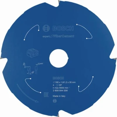 Imagen de Bosch Professional Disco de sierra circular Expert for Fibre Cement (fibrocemento, 190 x 30 1,8 mm, 4 dientes, accesorio sin cable)