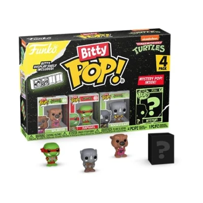 Imagen de Funko Bitty Pop! Teenage Mutant Ninja Turtles Splinter, Raphael, Rocksteady Y una Minifigura Misteriosa Sorpresa 0.9 Inch (2.2 Cm) TMNT Coleccionable Repisa Apilable Incluida TV Fans