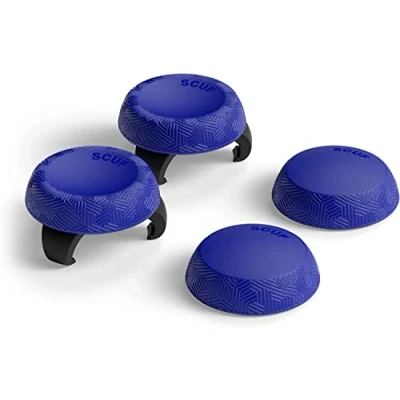 Imagen de SCUF Agarres Para Thumbsticks Paquete de 4 con 2 Bases Tactic Joystick Thumb Grips Xbox One y Series XS, PS4, PS5, Nintendo Switch Pro Controlador Azul