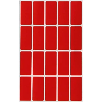 Imagen de Royal Green Pegatinas rectangulares de color rojo, 1.57 pulgadas x 0.75 (40 mm 19 mm), paquete 1000