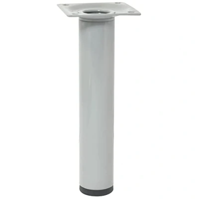 Imagen de WAGNER 12182701 Pata para Muebles/Patas de Mesa/Patas telescópicas (30 x 160 250 mm, Placa atornillable 60 Extensible, Acero Industrial Recubierto Polvo, Gris