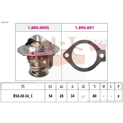 Imagen de FACET 7.8694 Termostato, refrigerante 80 54 Made in Italy OE Equivalent con junta CHEVROLET: Captiva, Lacetti Hatchback, Cruze Berlina, OPEL: Antara