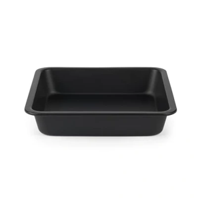 Imagen de Salter BW12553EU7 Bandeja para hornear y asar molde pastel profundo, apto horno hasta 220C, libre de PFOA, brownies/pasteles cumpleaños, negro, 23 cm