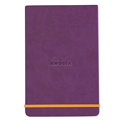 Imagen de Clairefontaine ES RHODIA 194362C Cuaderno rígido Webnotepad Morado A6 Rayado 192 Páginas Desmontables Papel Marfil 90 g/m Marcapáginas, Cierre Elástico Cubierta de Piel Sintética