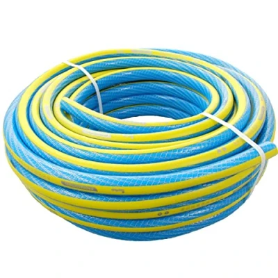 Imagen de Manguera de agua profesional 3/4 pulgadas, color azul/amarillo, estable, 25 bar, resistente a los rayos UV (30 metros)