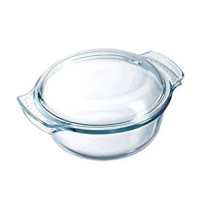 Imagen de Pyrex Classic 1040704 Cacerola redonda con tapa, 5L, vidrio, transparente, 3.75 L