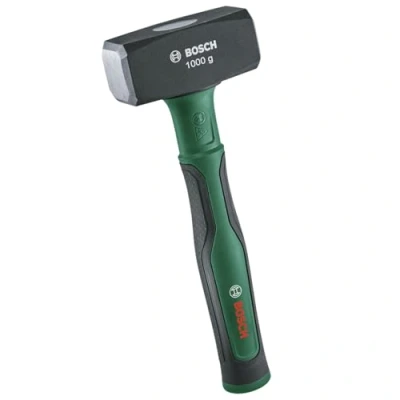 Imagen de Bosch martillo Club de 1000 g (impacto potente; acero alto carbono; cabezal simétrico; cómoda empuñadura suave antivibración con núcleo fibra vidrio; baja vibración)