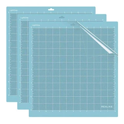 Imagen de REALIKE luz Agarre Adhesivo Alfombrilla de Corte 3 uds 12X12 Adherencia Cutting Mat para Todas las Máquinas Silhouette Cameo y Cricut