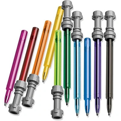 Imagen de IQ Papelería LEGO Star Wars: Bolígrafo de gel con forma sable láser, paquete 10 edición multicolor Cap Off