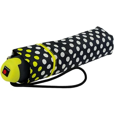Imagen de Knirps Paraguas de bolsillo E.051 Small Manual Incluye Embalaje, Ping Pong Yellow, 94 cm, Moderno compacto
