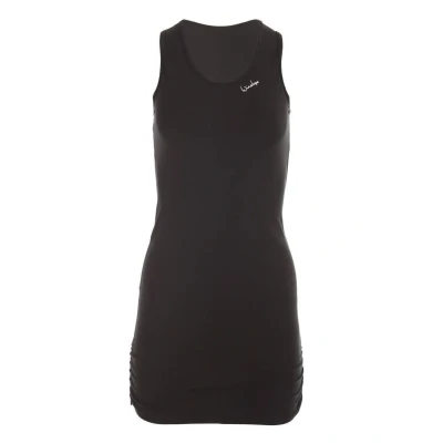 Imagen de Winshape WTE9 Fitness Tiempo Libre wtr15 con Lateral Fruncido Slim Style Longtop, Negro, M