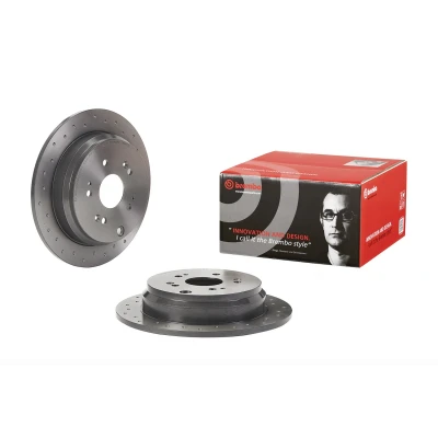 Imagen de BREMBO 08.A871.1X Disco de freno 302 10 5 perforado, macizo revestido con tornillos HONDA: CR V 3, 4
