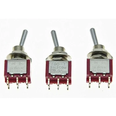 Imagen de salecom 3 x 6 pin DPDT 2 Posición en Guitarra Mini Interruptor Interruptores de coche/barco