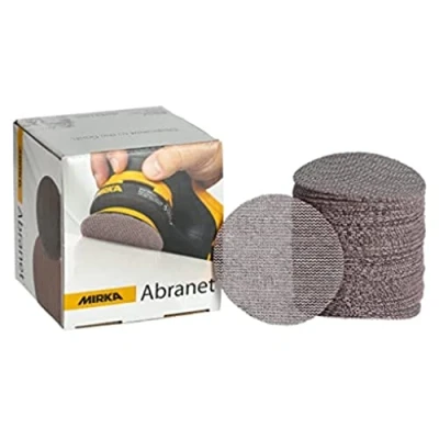Imagen de Mirka Discos de lijado malla Abranet Ø 77 mm cierre adhesivo / grano P240 50 uds. para lijar madera, masilla, barniz, plástico 5420305025