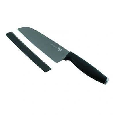 Imagen de Kuhn Rikon 26583 Colori Titanium Santokumesser Graphit Cuchillo, Acero Inoxidable, Gris