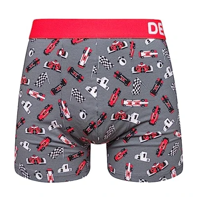 Imagen de Dedoles Calzoncillos Hombre y Chico Ropa Interior Algodón Boxer Muchos diseños Divertidos Dinosaurios Hockey Patos, Color: Rojo, diseño: Carreras de fórmula (bóxers Ajustados), tamaño: 2XL